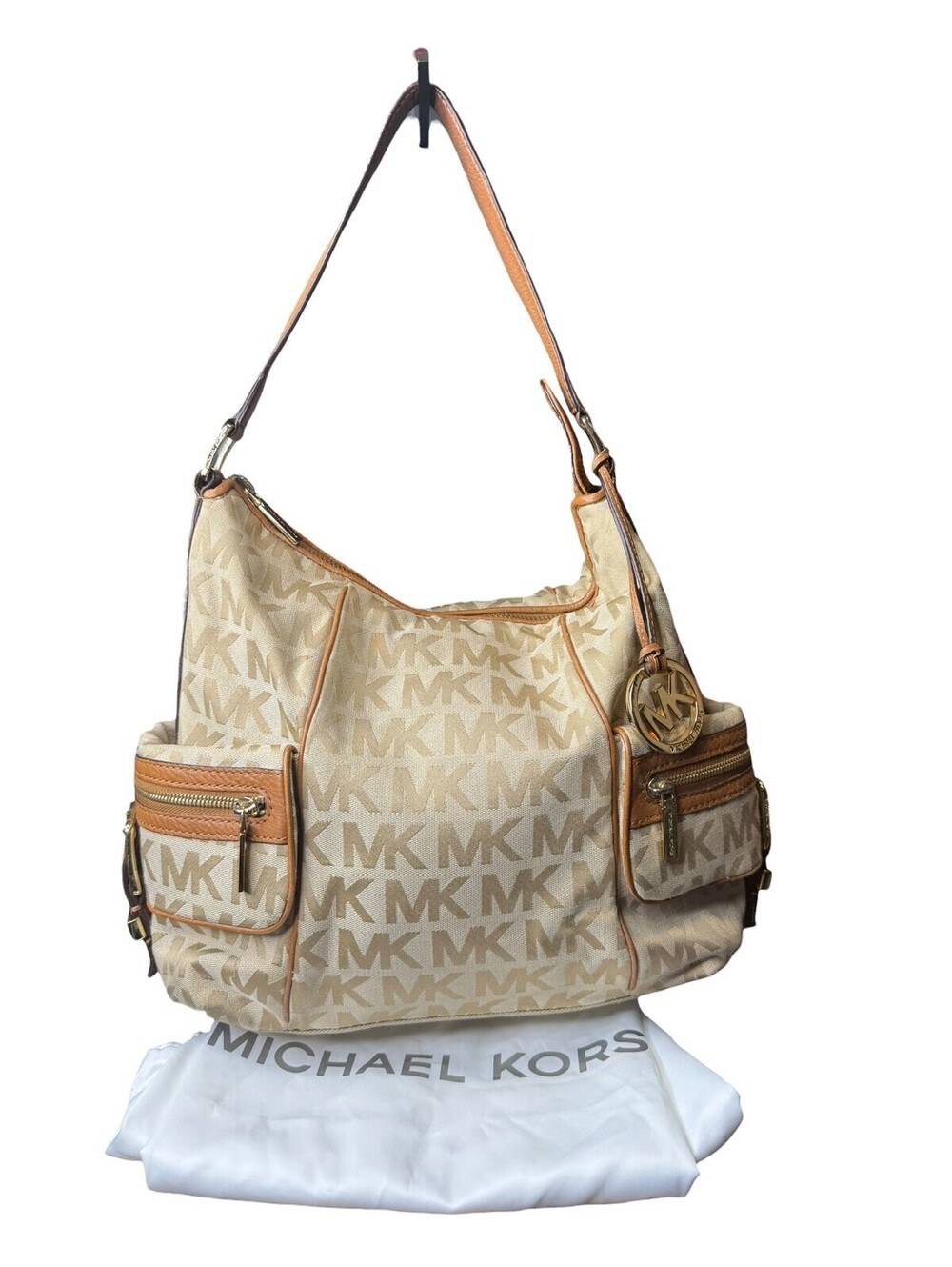Michael Kors Y2K Gansevoort Large Signature Monogram Hobo Shoulder Bag